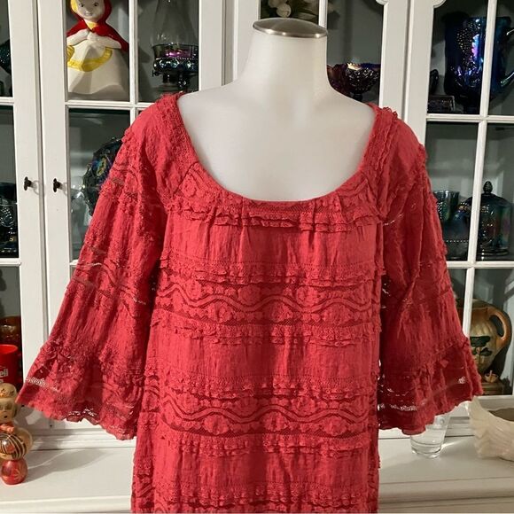 Half Sleeve Dress Lace Overlay  Sz 14P Chris McLaughlin - Picture 3 of 9